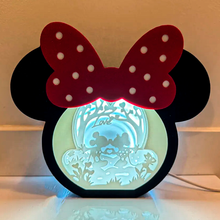Carregar imagem no visualizador da galeria, Luminária 3D Minnie Mouse Lightbox – Luminária Decorativa Impressa em 3D