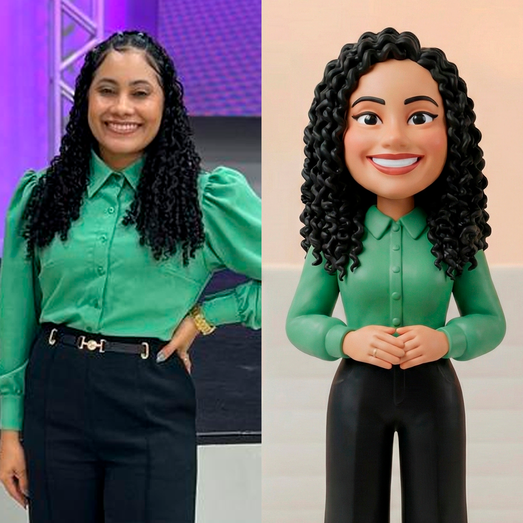 Clone em Miniatura 3D Personalizado – Sua Versão Exclusiva em Impressão 3D (Colorida)