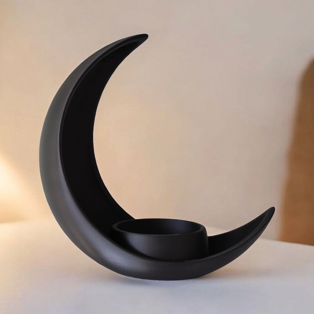 Decoração Lua Crescente com Vaso Elíptico para Plantas