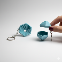 Chaveiro Hexagonal Antiestresse Articulado