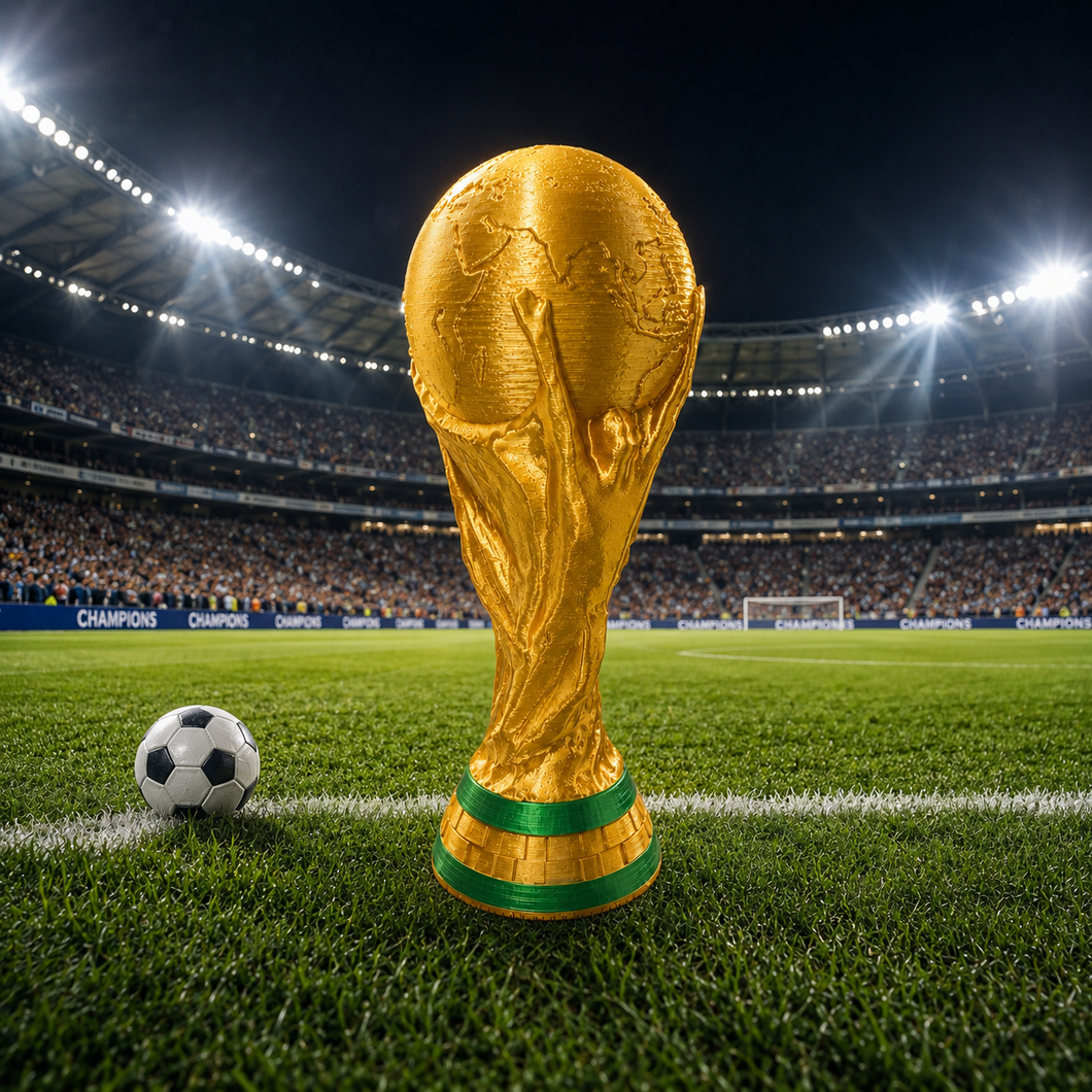 Taça de Campeão Mundial 2026 em Impressão 3D | Tamanho Real Decorativa