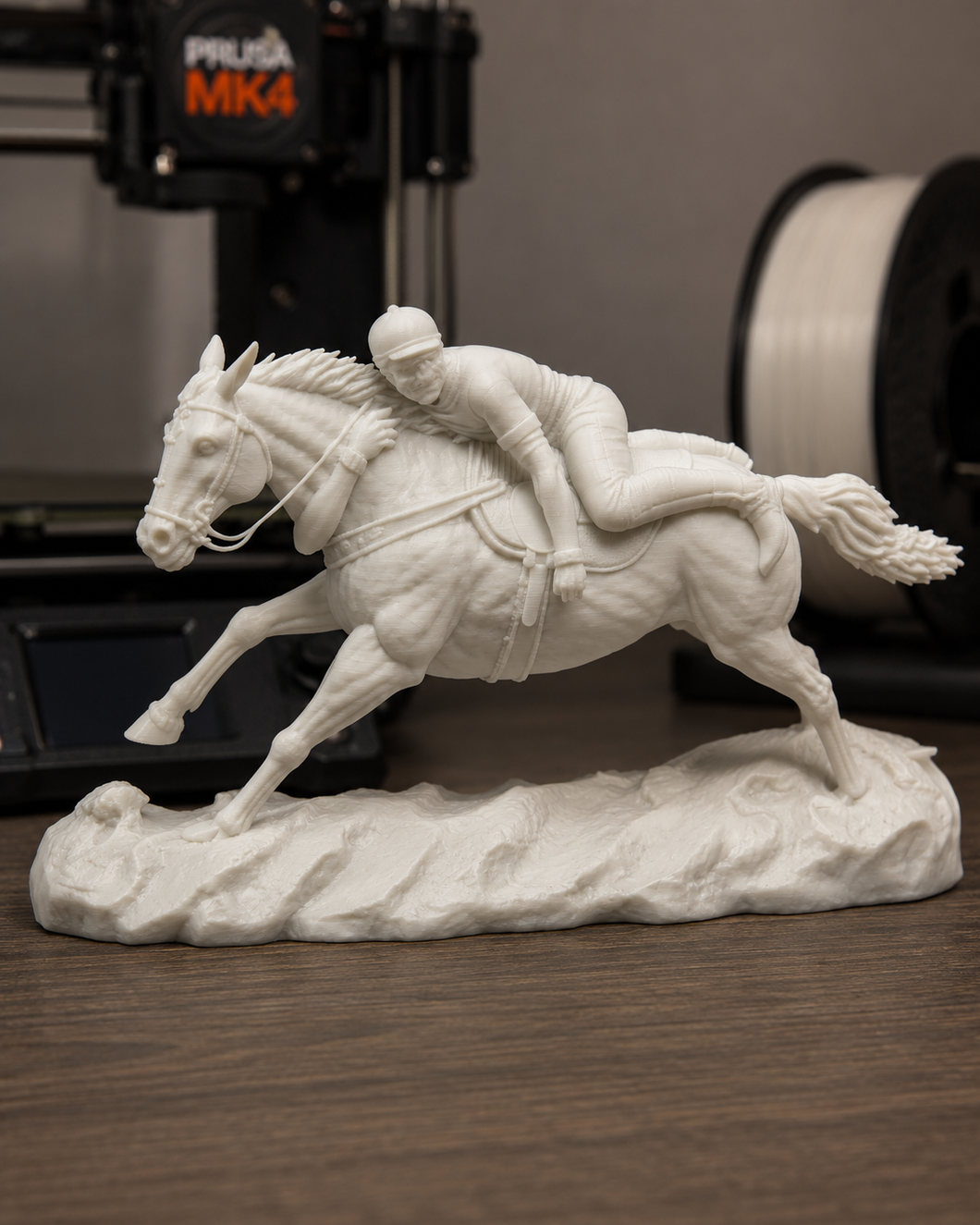 Troféu Vaquejada, Troféu Decorativo – Cavalo, Vaqueiro em Cena de Competição